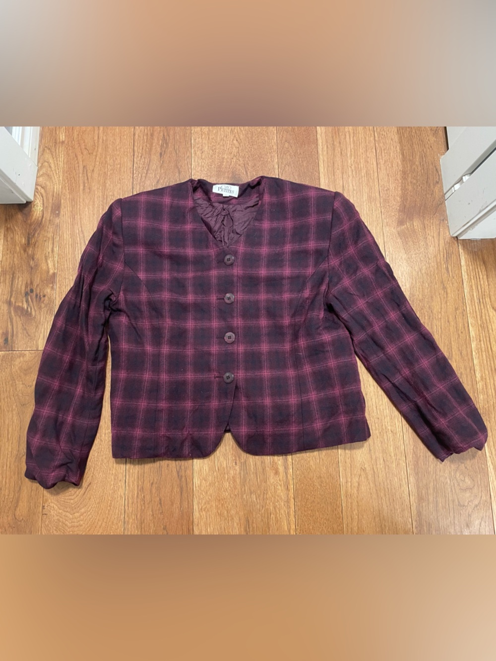 Purple Plaid Blazer